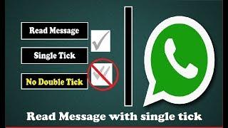 how to read whatsapp message with single tick No double tick