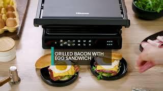 Hisense Recipes - Grilled bacon with egg sandwich - Smart Contact Grill HCG1600DBT