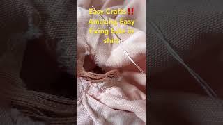 Magic solutions ‼️Easy to repair hole in shirts #sewing #repair #shirts