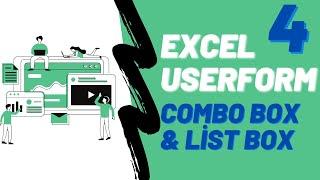 EXCEL USERFORM COMBO BOX & LİST BOX   Excel Userform Öğreniyorum 4  ComboBox ve ListBox Kullanımı