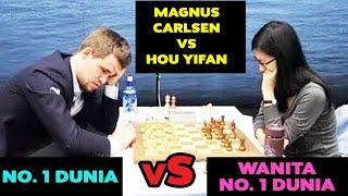 GRANDMASTER NO.1 DUNIA VS  NO.1 WANITA DUNIA  MAGNUS CARLSEN VS HOU YIFAN  TURNAMEN CATUR DUNIA