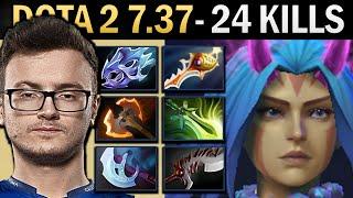 Anti-Mage Gameplay Miracle with 24 Kills and Moon - Dota 2 7.37