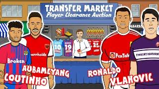 Transfer Market Feat. Coutinho Ronaldo Aubameyang Vlahovic and Fabrizio Romano