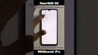 Oneplus Nord N20 Se OEM Unlocking Enable  Developer Show  How to Enable Developer Options on #2024