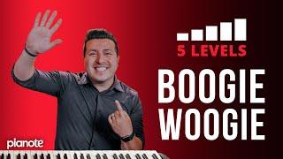 5 Levels Of The Boogie Woogie  Piano Lesson with Sheet Music