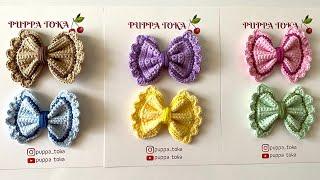 Bu modele herkes bayılacak Yap yap sat fiyonk örgü toka yapılışı hairclips crochet #örgütoka