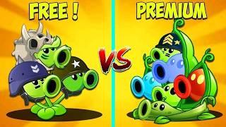 Team PEA Free vs Premium Plants - Who Will Win? - Pvz 2 Team Plant vs Team Plant