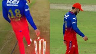 Virat Kohli threw stump bails and alone walked out of field after loosing RCB vs RR Eliminator