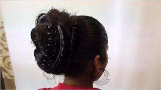 Quick & Easy Hair Bun With Clutcher  Simple No Tie Hair Bun Tutorial  DIY Clutcher Bun Hairstyle