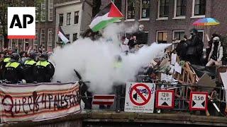 Police break up pro-Palestinian student protest in Amsterdam make arrests