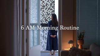 6 AM Morning Routine  I Calm and Productive I Yoga coffee and self-care I  Slow living