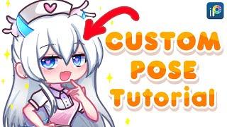 How I Get Less Stiff Custom Poses - Small Guide  Tips and Tricks - Ibispaint X - Gacha