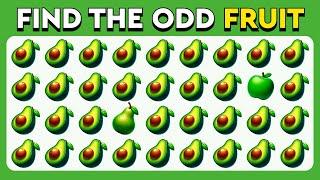 Find the ODD One Out - Fruit Edition  Easy Medium Hard - 30 Ultimate Levels Emoji Quiz