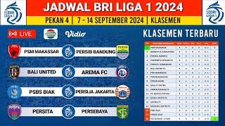 Jadwal BRI liga 1 2024 - PSM vs Persib Bandung - Klasemen BRI liga 1 2024