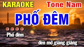 Karaoke Phố Đêm Nhạc Sống Tone Nam  Huỳnh Lê