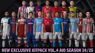 NEW EXCLUSIVE KITPACK VOL.4 AIO SEASON 2425 - PES 2021 & FOOTBALL LIFE 2024