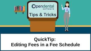 QuickTip Editing Fees in a Fee Schedule