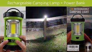 Rechargeable Camping Lamp + Power Bank Review