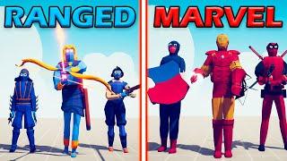 MARVEL TEAM vs RANGED TEAM - Totally Accurate Battle Simulator  TABS