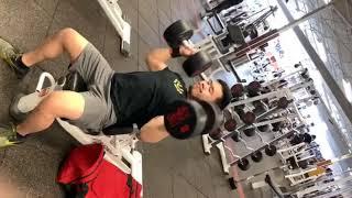 80lbs dumbbell shoulder press for reps at 149lbs body weight