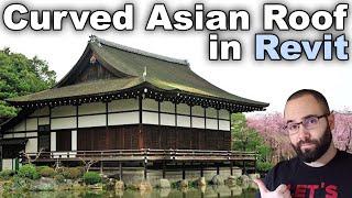Curved Asian Roof in Revit Tutorial