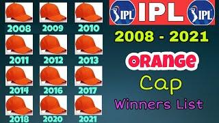 IPL Orange Cap Winners List from 2008 to 2021  Orange Cap Winners In IPL