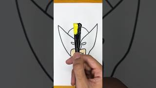 Deadpool & Wolverine Satisfying Paint Art with Acrylic Colors  #satisfying #painting #art