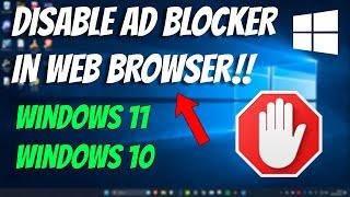 How To Disable Ad Blocker in Web Browser