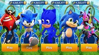 Sonic Dash vs Tag with Ryan - Movie Sonic vs Baby Sonic vs Catboy PJ Masks - All Characters Unlocked