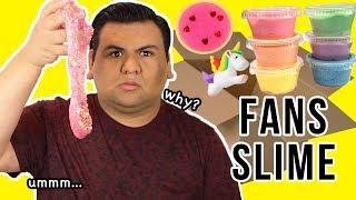 100% HONEST REVIEWING MY FANS SLIME 