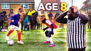 8 Year Old Arsenal Wonderkid Shocks the Crowd 1V1s For £500 TheStreetzfootball.com