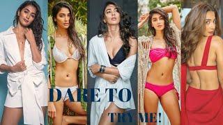 Pooja Hegde Hot Compilation  Hot Navel Show  Heroine Menia