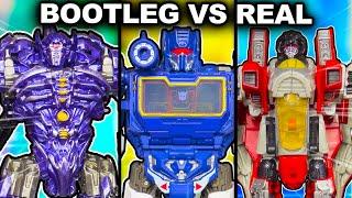 BOOTLEG Decepticon VS REAL Decepticon - Shockwave Soundwave Starscream Triple Review