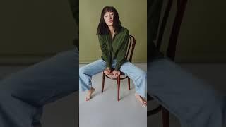video shoot of a woman posing while sitting on a chair #Shorts #chair #trendingvideo
