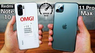 Redmi Note 10 vs iPhone 11 Pro Max - Speed Test  WHAT