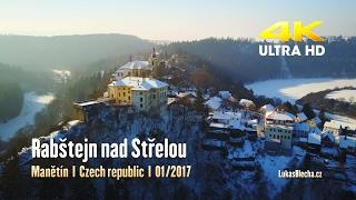 Rabštejn nad Střelou z dronu v zimě 2017  Manětín  DJI Mavic Pro  4K Ultra HD