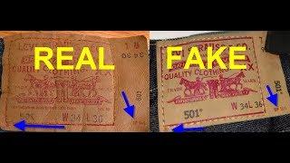 Real vs Fake Levis 501 jeans. How to spot fake Levis
