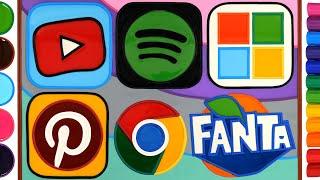 Famous logo Spotify App Logo Jelly Painting & Coloring  Menggambar Dan Mewarnai  Fanta logo