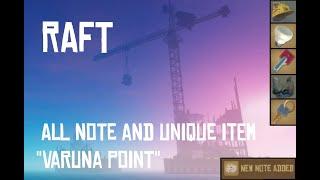 Raft All Note Blueprint Unique Item Location at Varuna Point Area - Defeat Rhino Shark