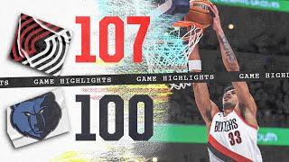 Portland Trail Blazers 107 Memphis Grizzlies 100  Game Highlights  March 2 2024