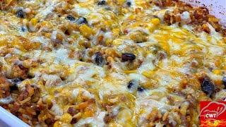 Tasty Ground Beef And Rice Casserole  Quick And Easy Weeknight Recipe  Ground Beef Casserole