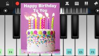 How to play happy birthday song on piano عزف اغنية عيد الميلاد