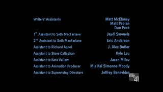 Family Guy Closing Credits January 3 2016