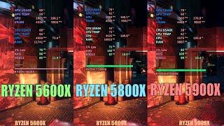 Ryzen 5600x vs Ryzen 5800x vs Ryzen 5900x