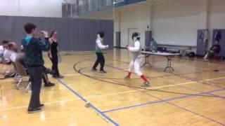 Dawson Huth vs Nino in Semi Finals.  Fencing - Foil 3 of 3