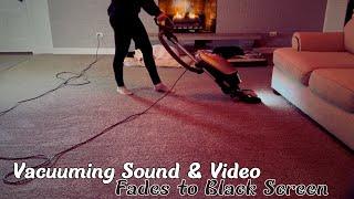 Vacuum Sound & Video In Cozy Living Room With Fireplace & Dogs  Fades to Black Screen