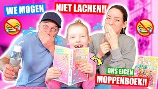 TRY NOT TO LAUGH - MOPPENBOEK CHALLENGE Keihard Lachen Om Ons Moppenboek DeZoeteZusjes