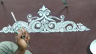 SIMPLE DOOR ALPONA DESIGNSKOLAM DRAWINGEASY RANGOLI ART