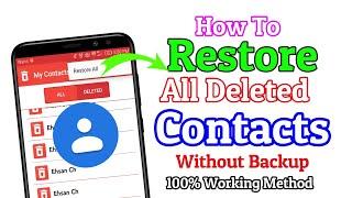 Recover Deleted Contacts In AndroidiOS Without Backup  Restore Permanently LostDeleted Contacts