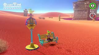 Get a desert bird on Marios hat feat. Wario outfit - Super Mario Odyssey